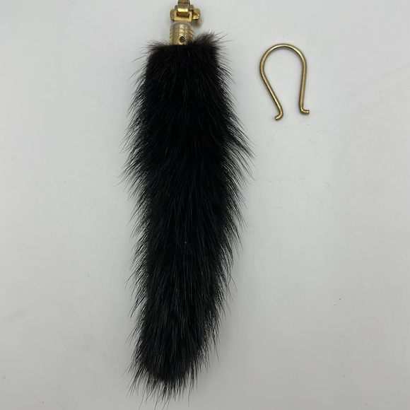 Unique vintage fur bag belt charm key chain brown fur (mink?) - Picture 11 of 16
